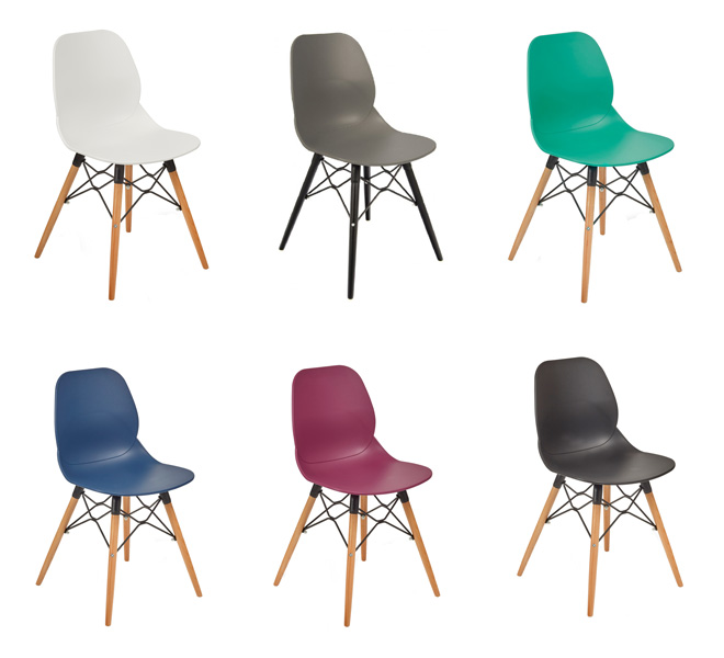 Eames style dining chairs colours