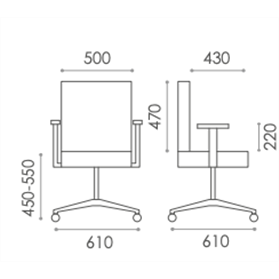 Low Back size chart